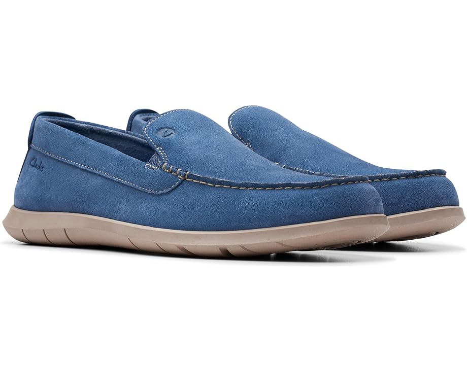 Clarks Flexway Step Men's Light Blue Suede