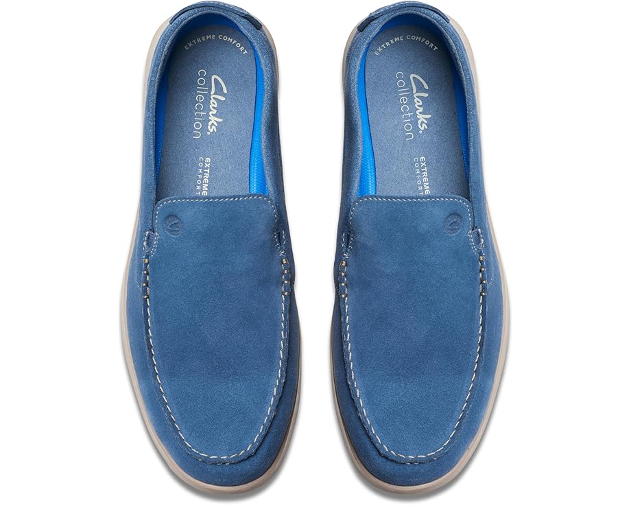 Clarks Flexway Step Men's Light Blue Suede