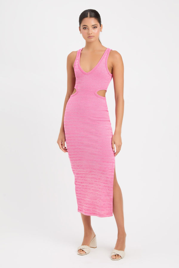 kookai hot pink dress Serah Strapless Dress